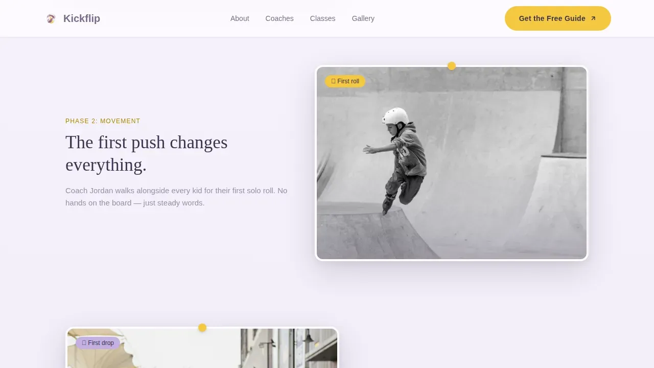 Dynamic Youth Skateboarding Landing Page Template