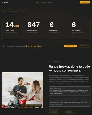 Certified Gas Technician Landing Page Template