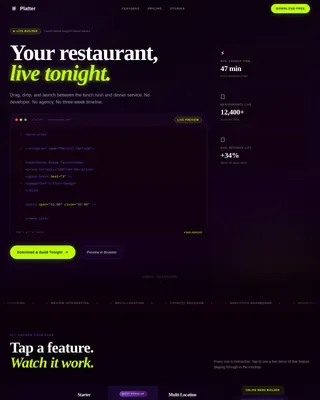 Restaurant Digital Presence Professional Website Template