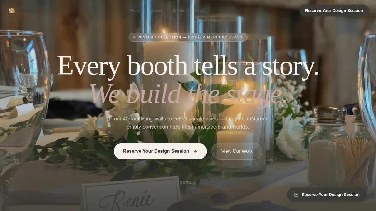 Innovative Event Styling Landing Page Template