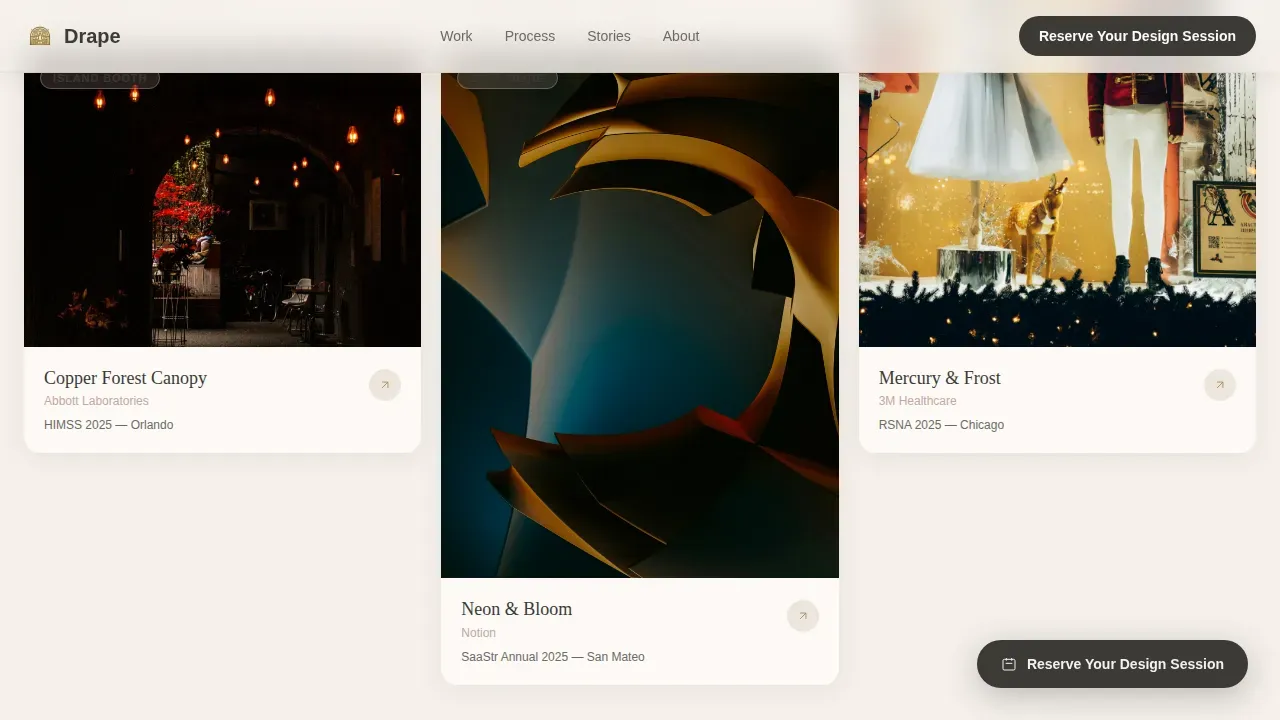 Innovative Event Styling Landing Page Template