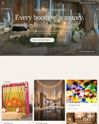 Innovative Event Styling Landing Page Template