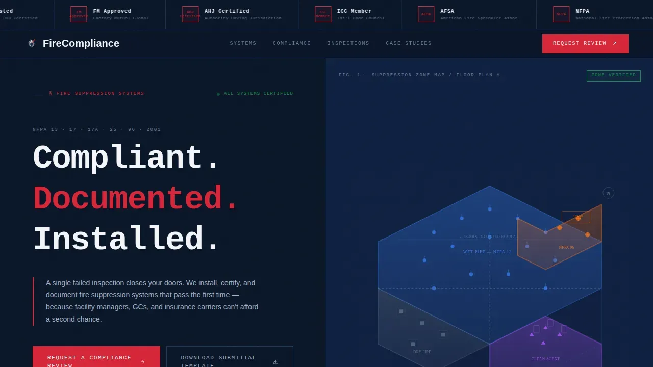 Fire Safety & Prevention Reviews & Social Proof Website Template
