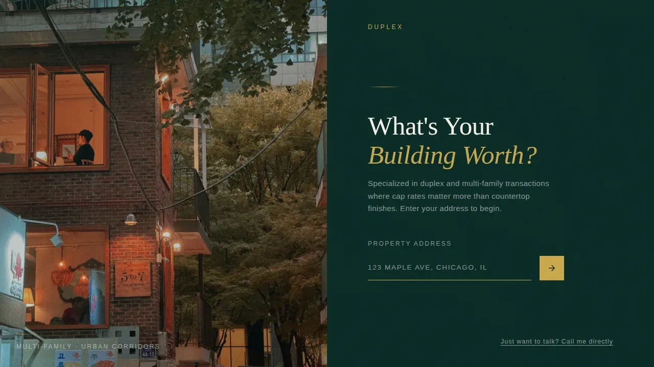 Advanced Duplex & Multi-Family Real Estate Portfolio & Case Study Website Template