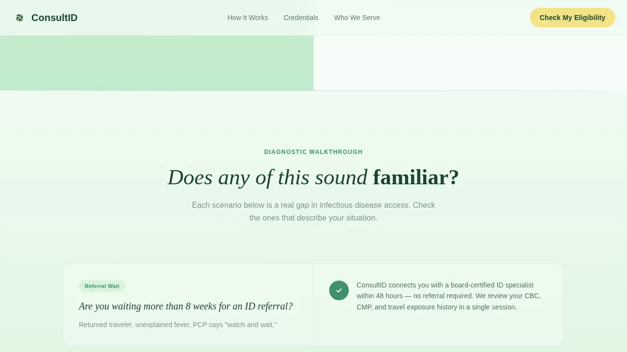Specialist Telemedicine Landing Page Template