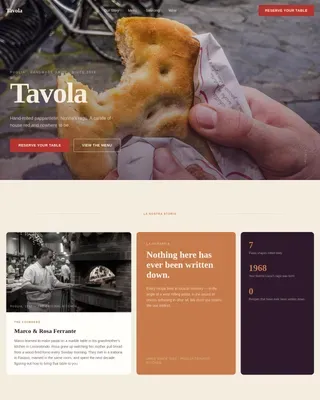 Vintage Italian Trattoria Landing Page Template