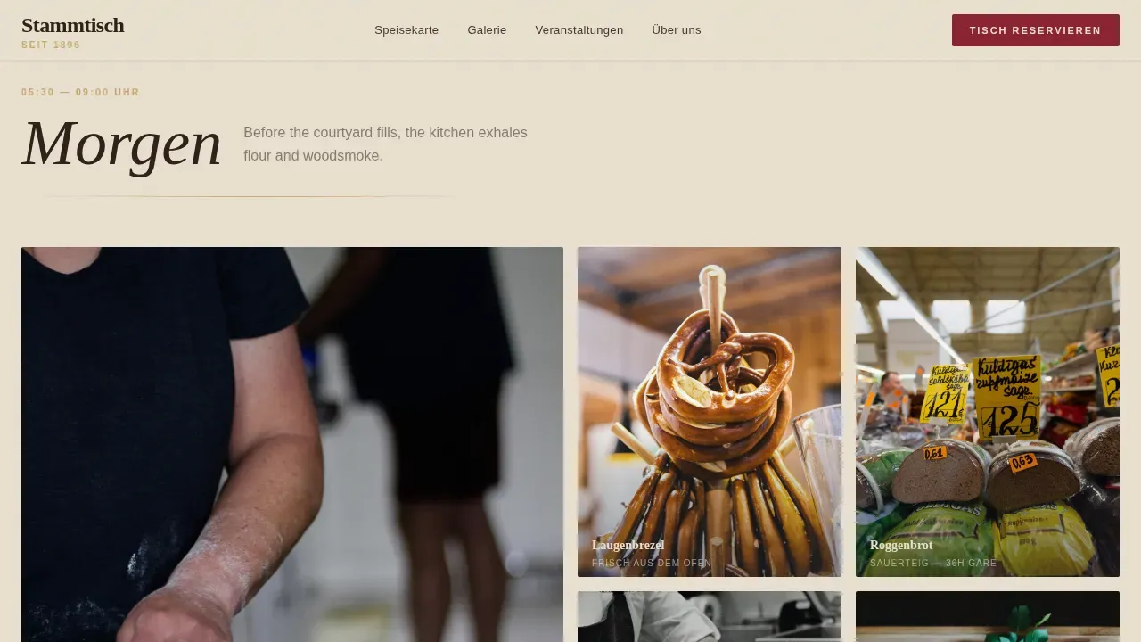 Authentic Bavarian Biergarten Landing Page Template