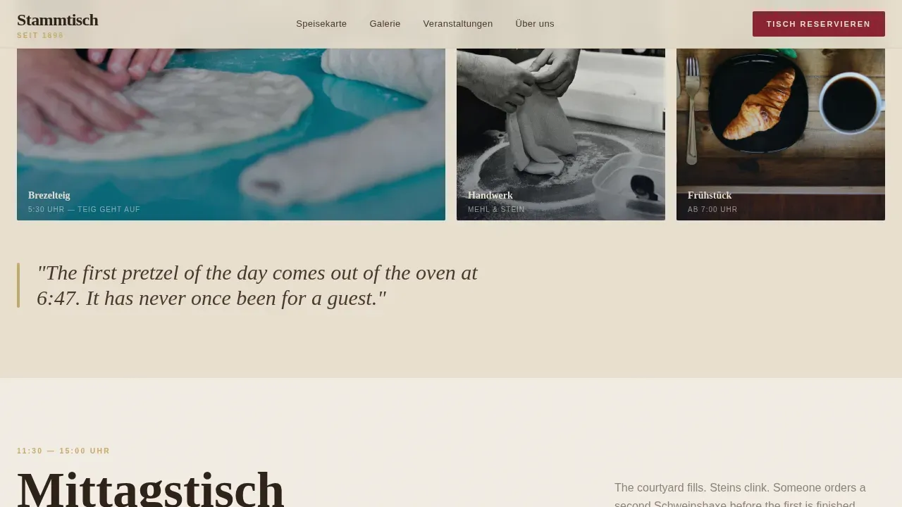 Authentic Bavarian Biergarten Landing Page Template