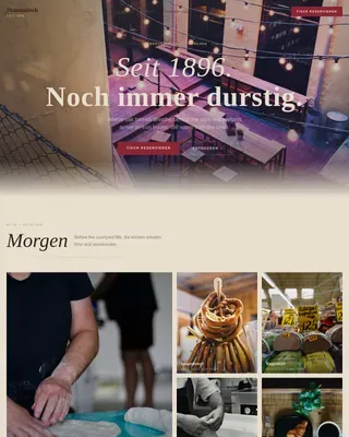 Authentic Bavarian Biergarten Landing Page Template
