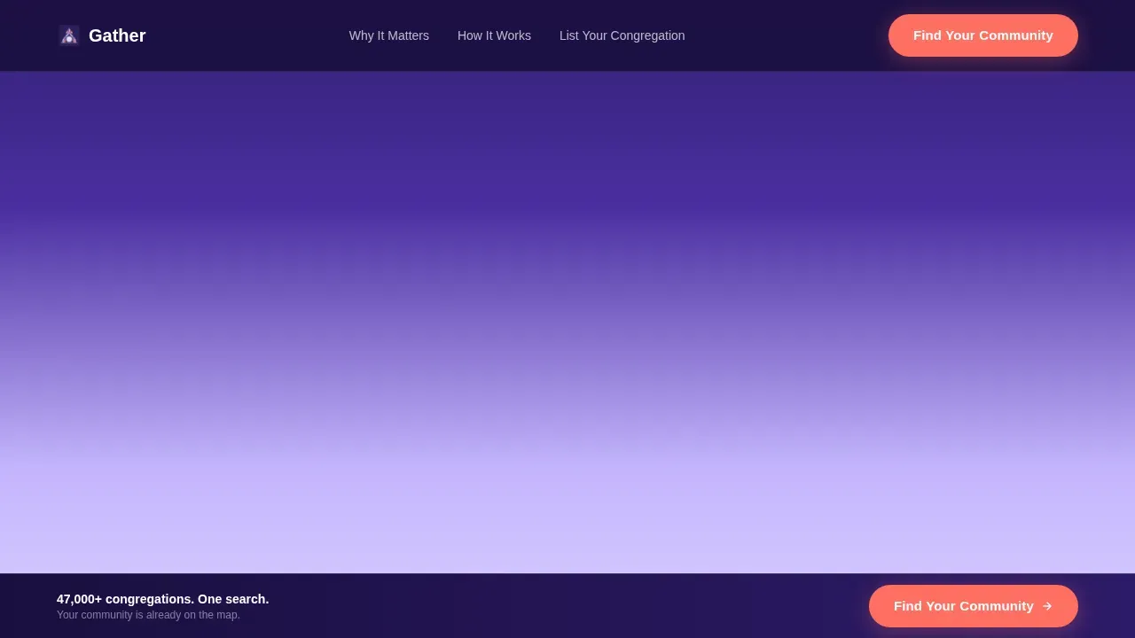 Faith Discovery App Landing Page Template