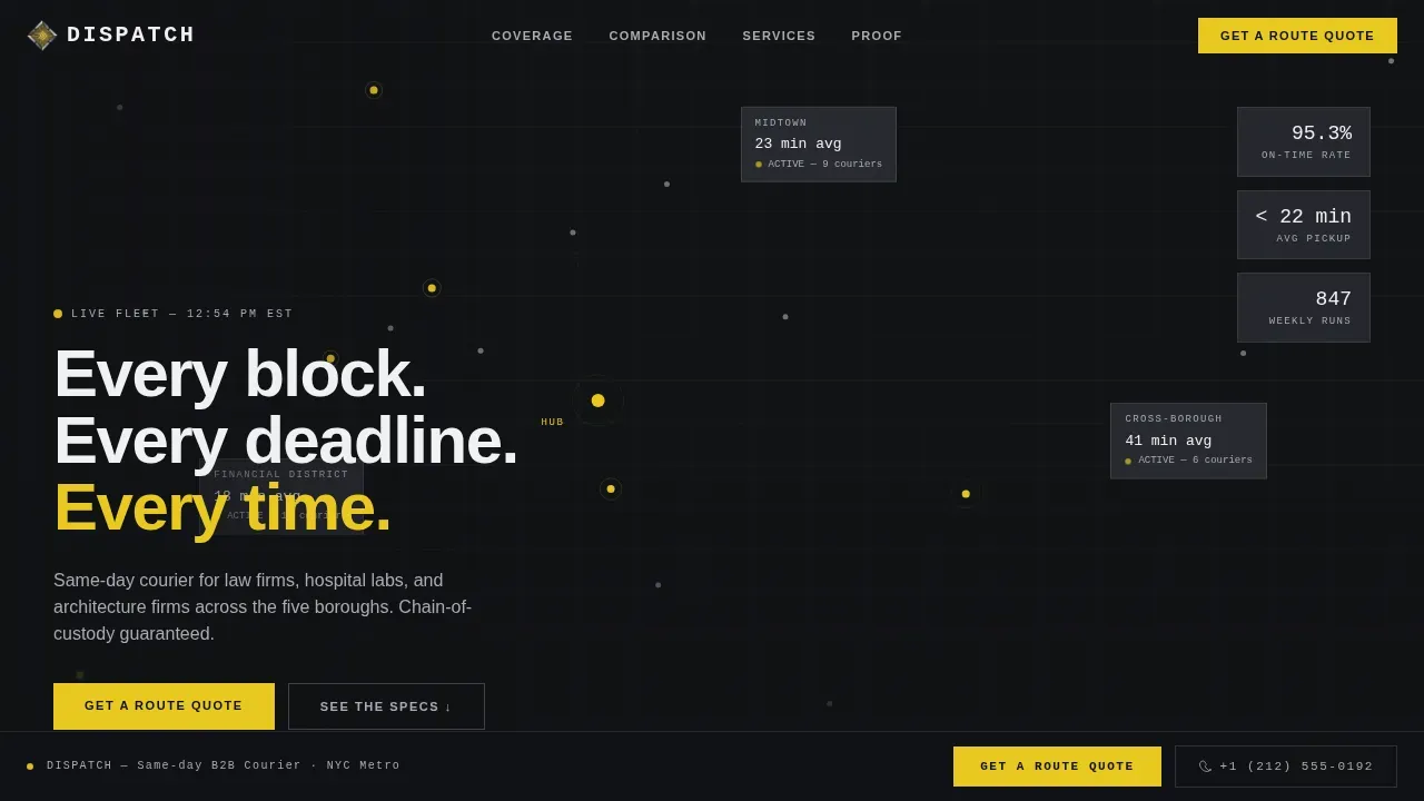 Rapid Logistics Management Landing Page Template