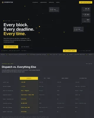 Rapid Logistics Management Landing Page Template
