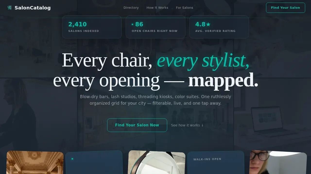 Beauty & Salon Digital Presence Provider Directory Website Template