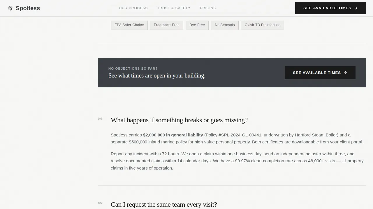 Luxury Housekeeping Service Landing Page Template