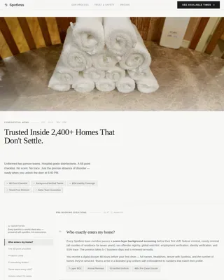 Luxury Housekeeping Service Landing Page Template