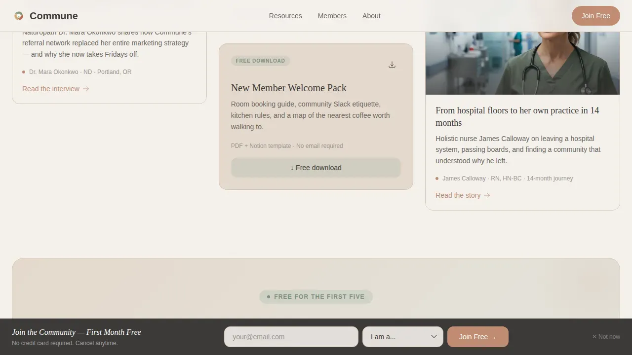 Healing Space Healthcare Community Landing Page Template