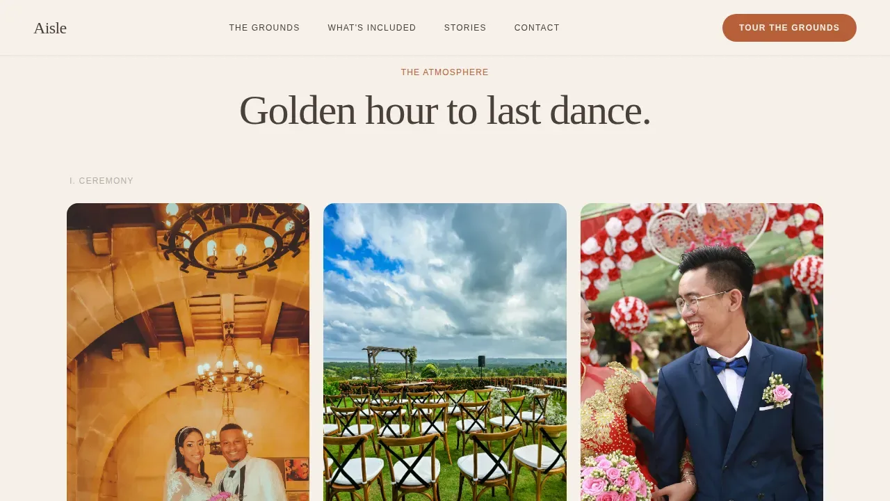 Elegant Wedding Venue Landing Page Template