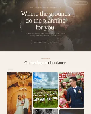 Elegant Wedding Venue Landing Page Template