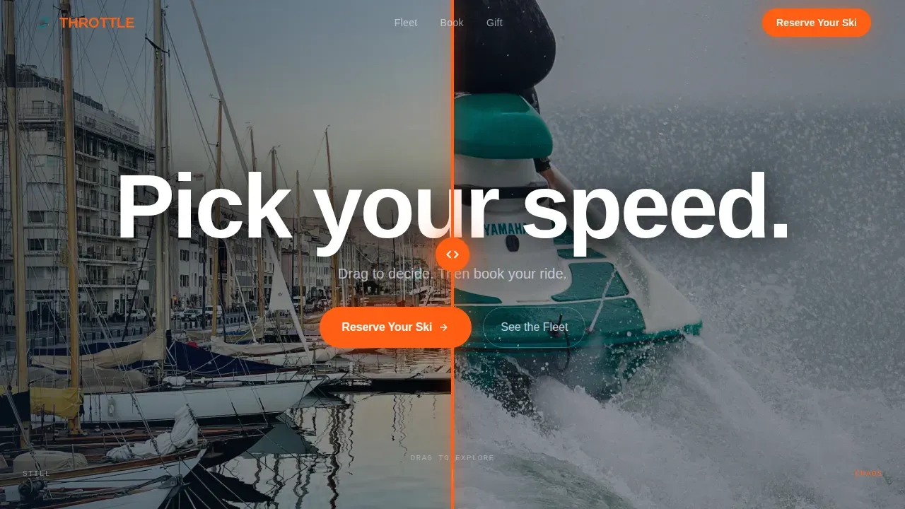 Premium Watercraft Rental Landing Page Template