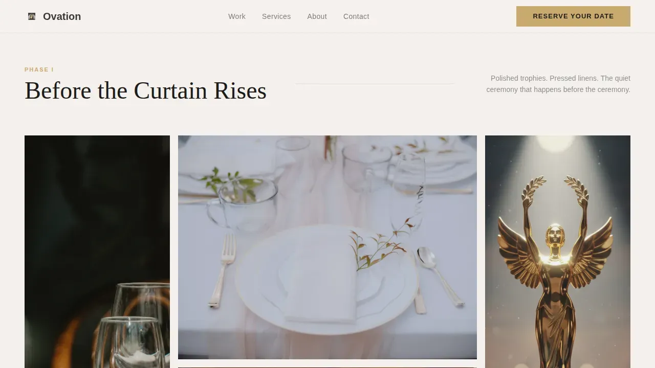 Premium Event Videography Landing Page Template