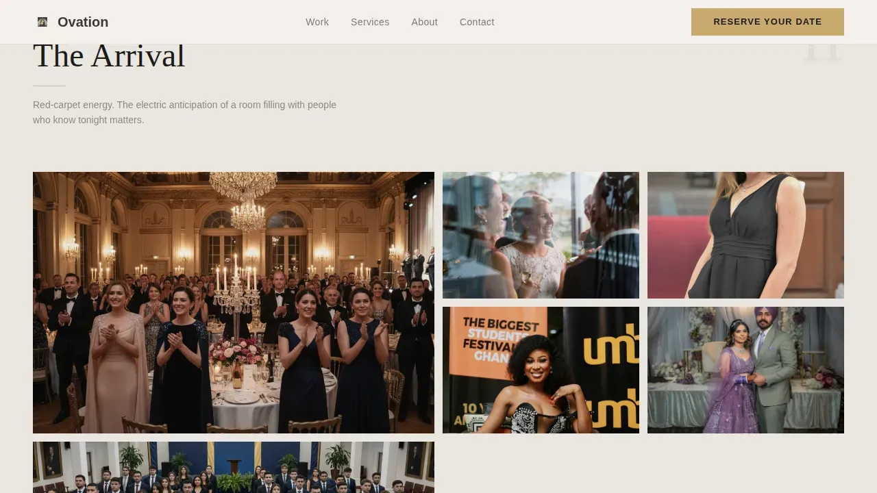 Premium Event Videography Landing Page Template