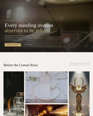 Premium Event Videography Landing Page Template