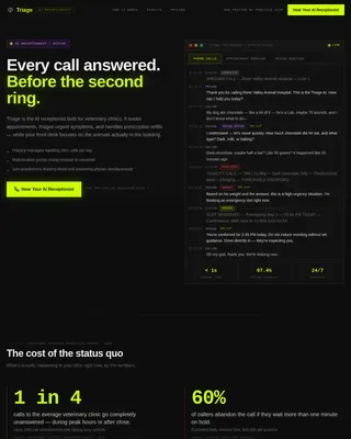 Intelligent Vet Assistant Landing Page Template