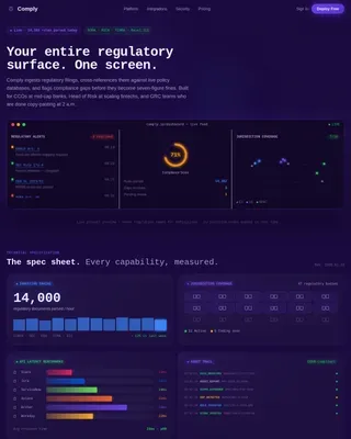 RegTech Startup Privacy Policy Website Template