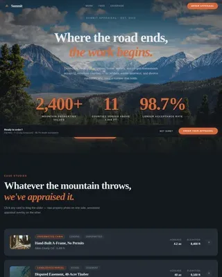 Certified Real Estate Valuation Landing Page Template