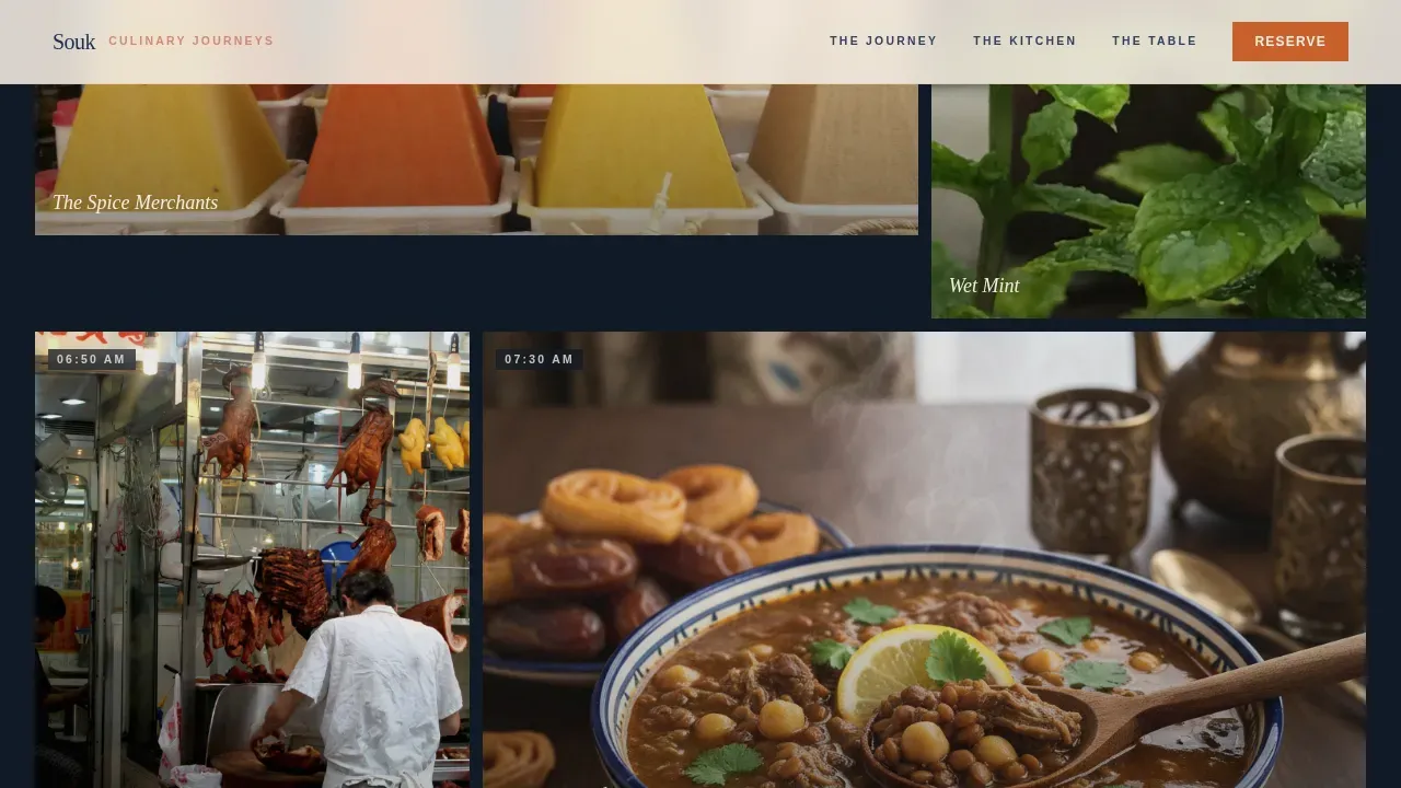 Immersive Morocco Culinary Landing Page Template