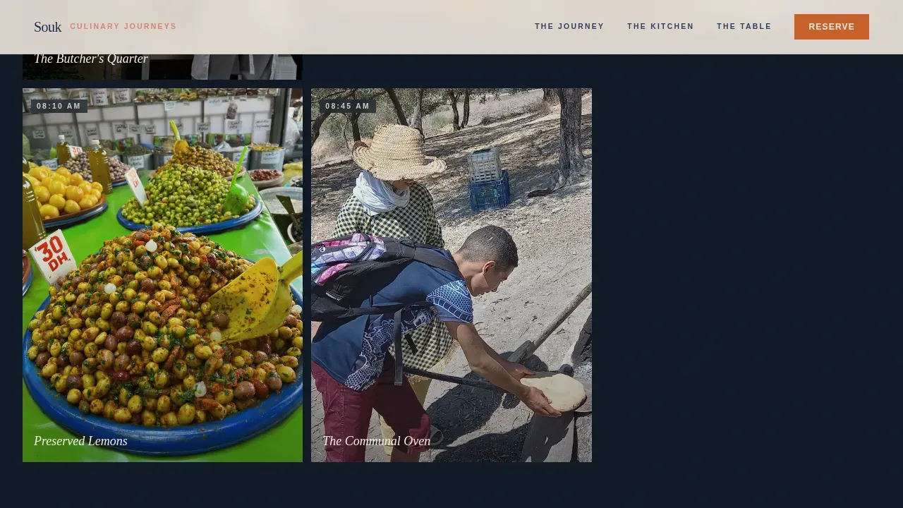 Immersive Morocco Culinary Landing Page Template