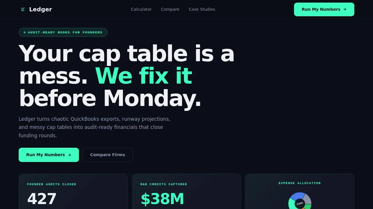 Growth Startup Accounting Landing Page Template