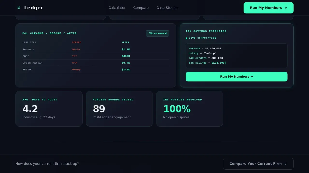 Growth Startup Accounting Landing Page Template