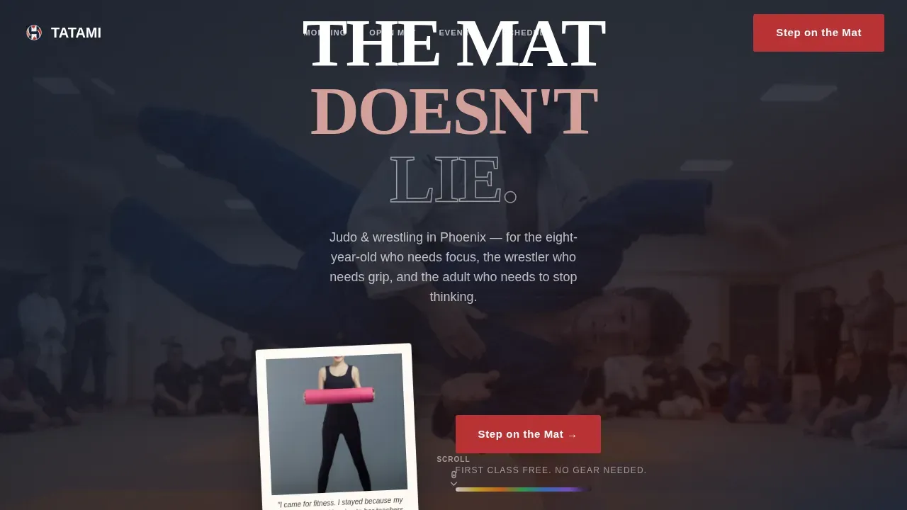 Powerful Combat Sports Club Landing Page Template
