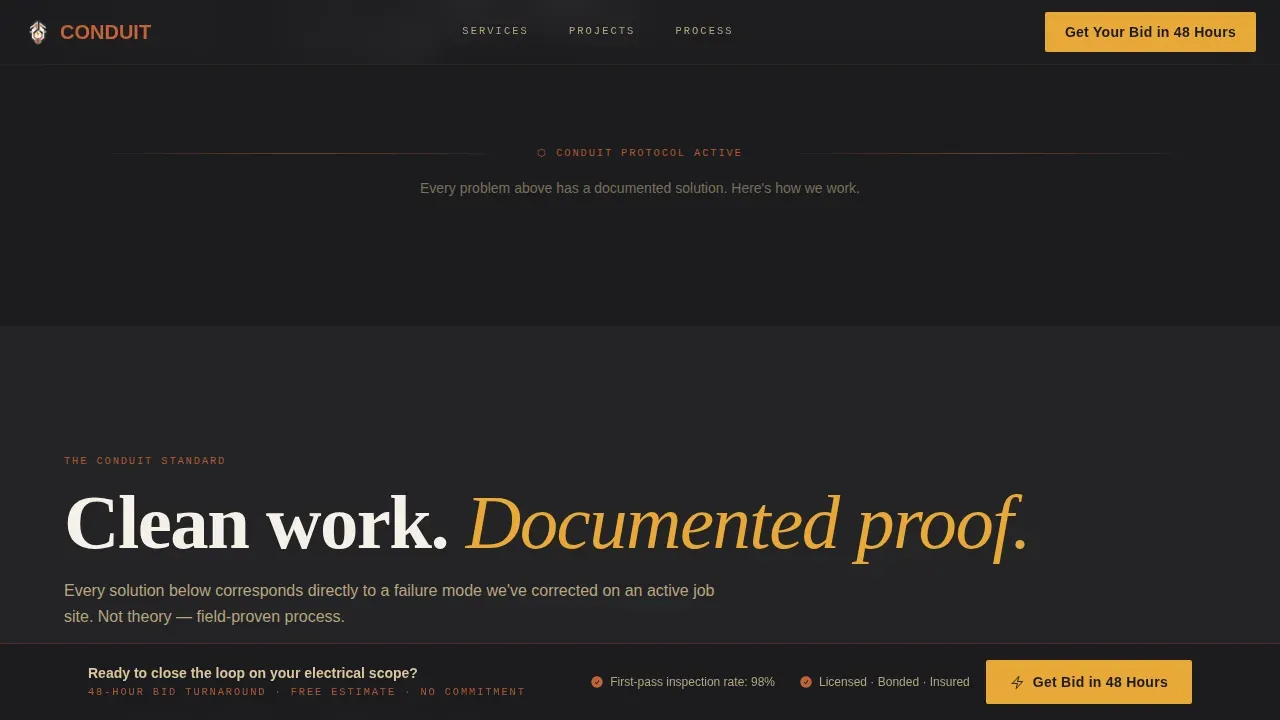 High-Rise Electrical Contractor Landing Page Template