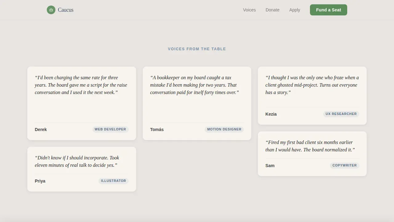 Advanced Freelancers Community Reviews & Social Proof Website Template