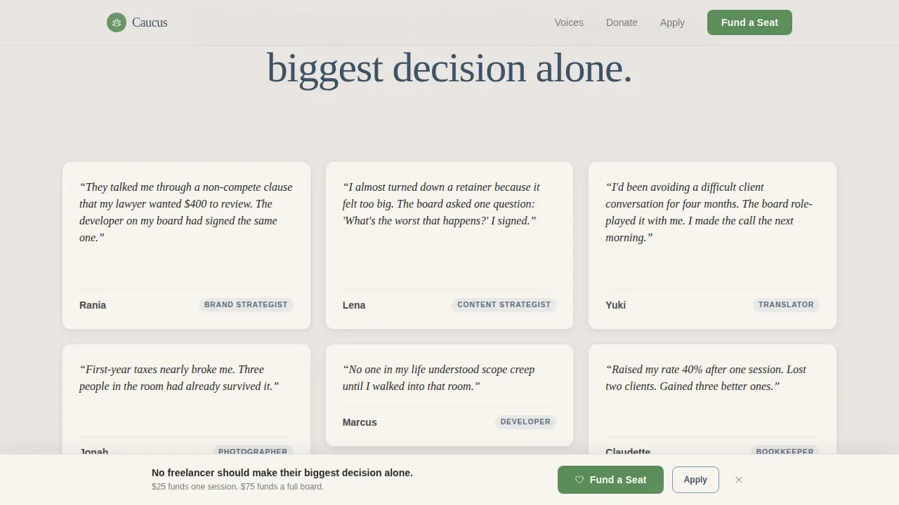 Advanced Freelancers Community Reviews & Social Proof Website Template