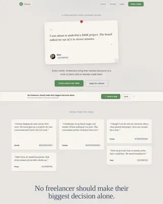 Advanced Freelancers Community Reviews & Social Proof Website Template