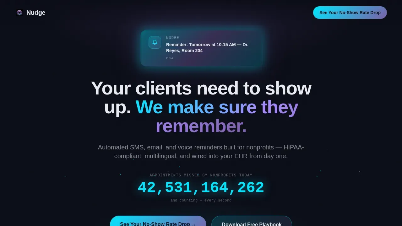 Intelligent Scheduling Software Landing Page Template