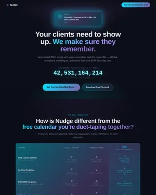 Intelligent Scheduling Software Landing Page Template