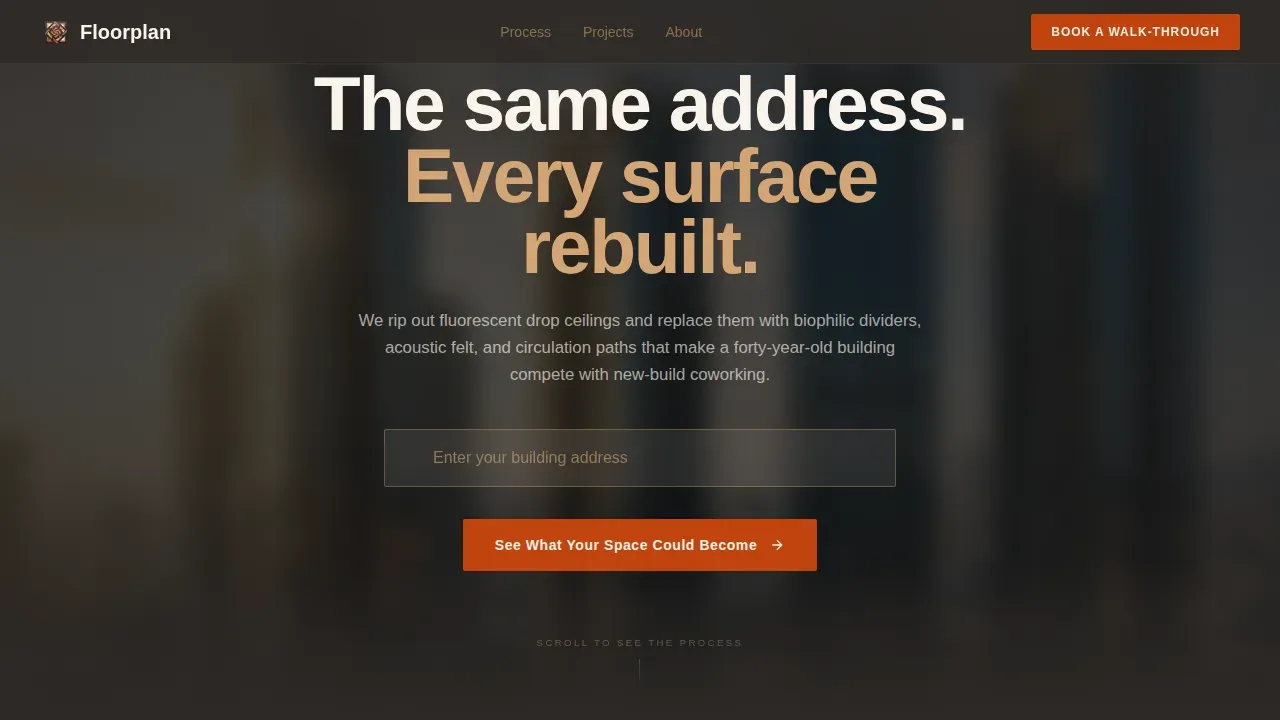 Office Interior Design Landing Page Template