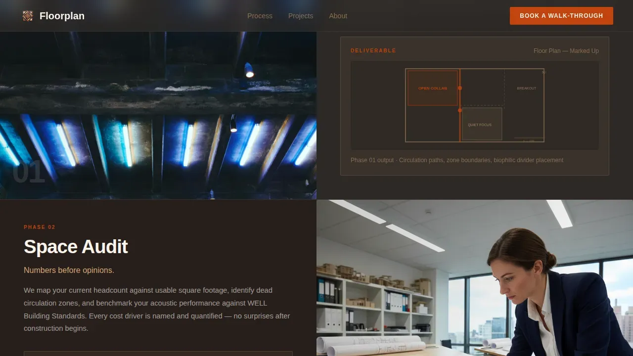 Office Interior Design Landing Page Template