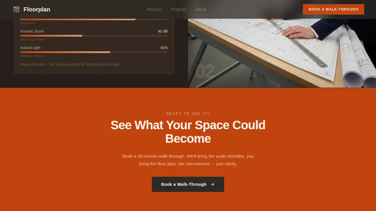 Office Interior Design Landing Page Template