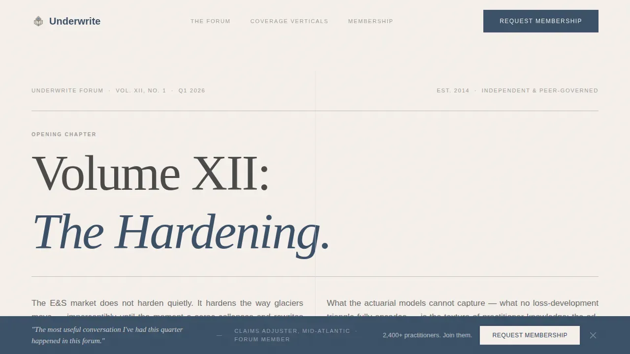 Insurance Community Forum Landing Page Template