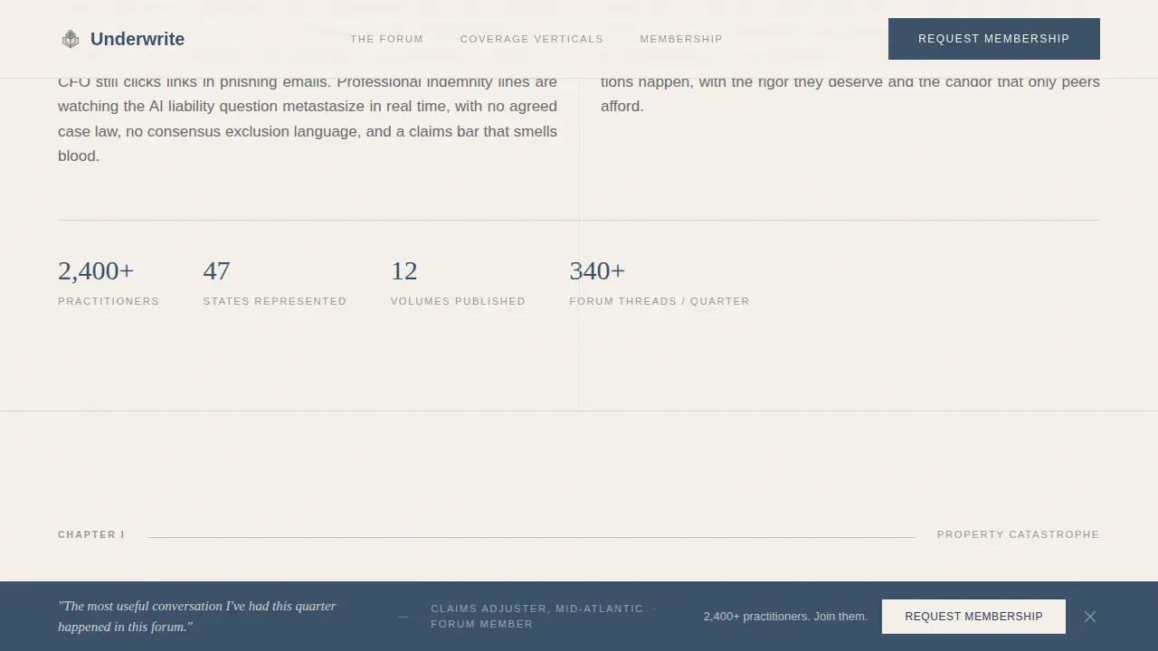 Insurance Community Forum Landing Page Template