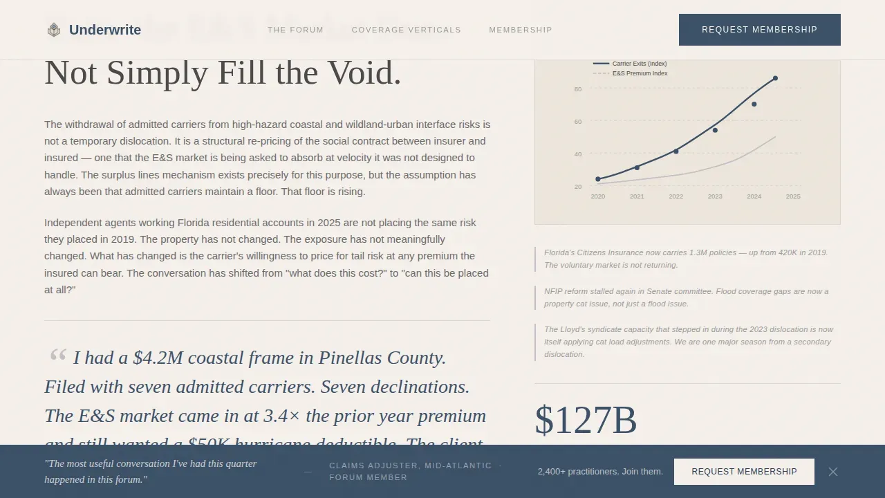 Insurance Community Forum Landing Page Template