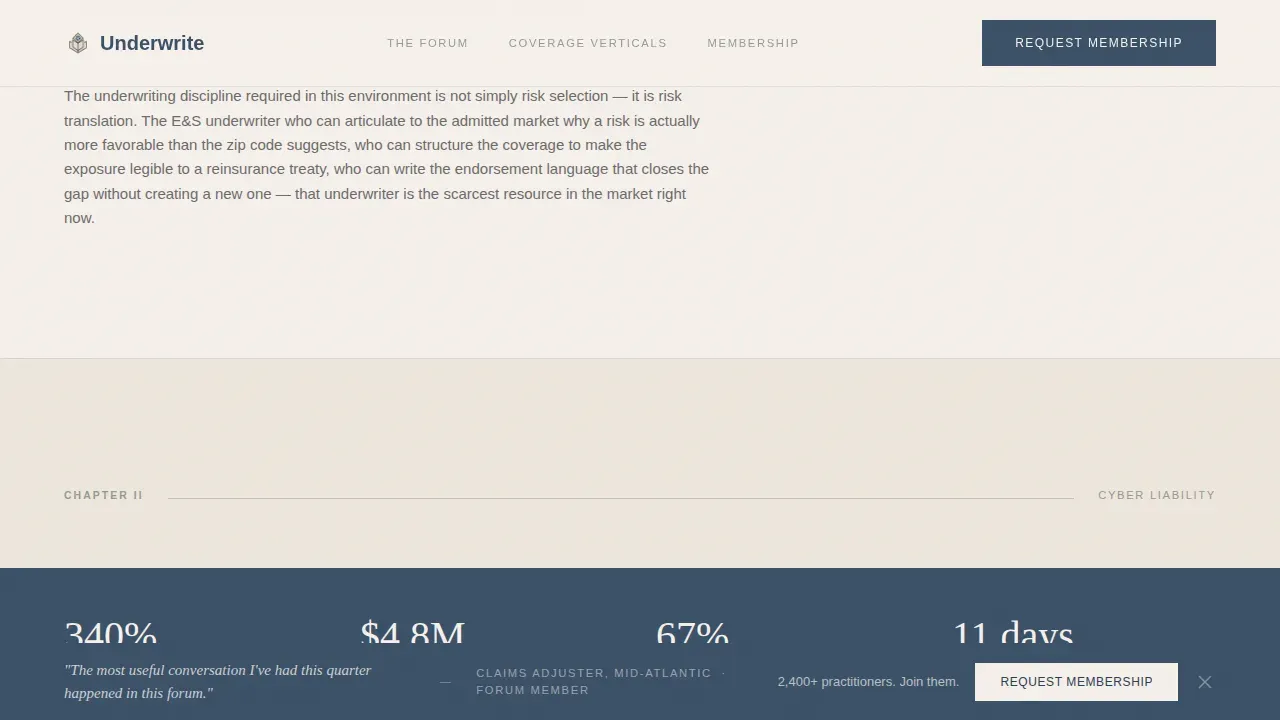 Insurance Community Forum Landing Page Template