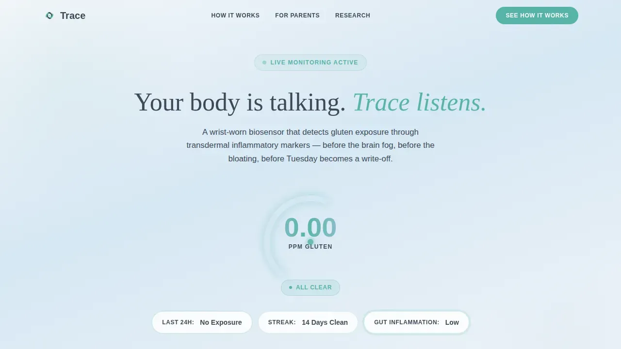 Smart Allergen Wearable Landing Page Template