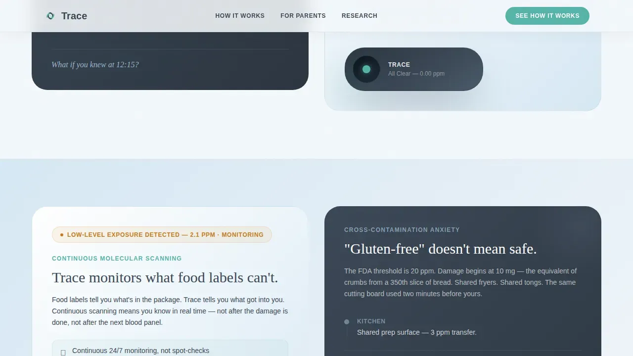 Smart Allergen Wearable Landing Page Template