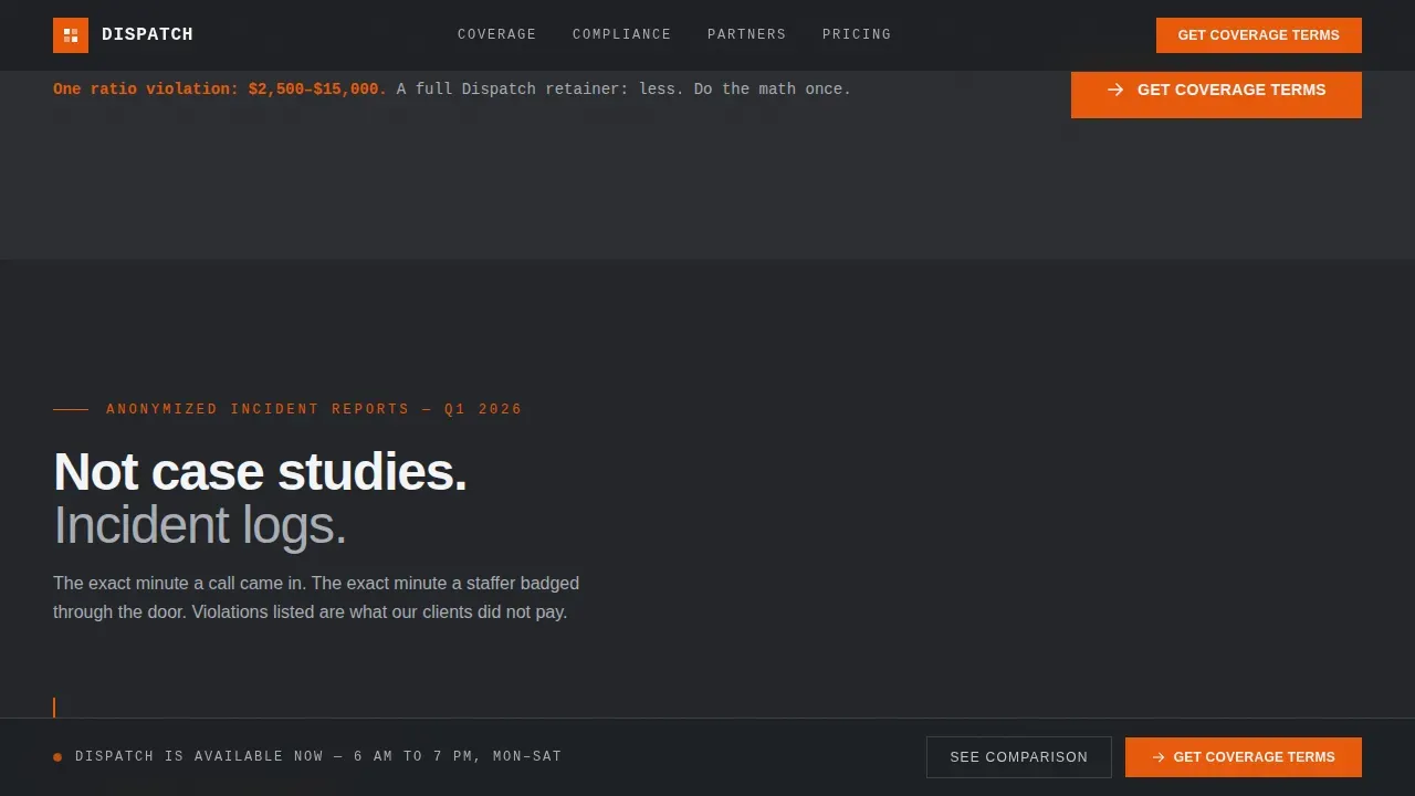 Rapid Emergency Staffing Landing Page Template